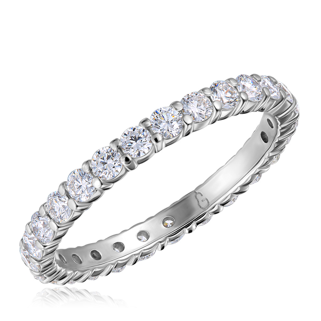Обручальное кольцо из белого золота с бриллиантами обручальное кольцо из белого золота с бриллиантами