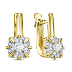 Серьги с английским замком 12-22136-1000