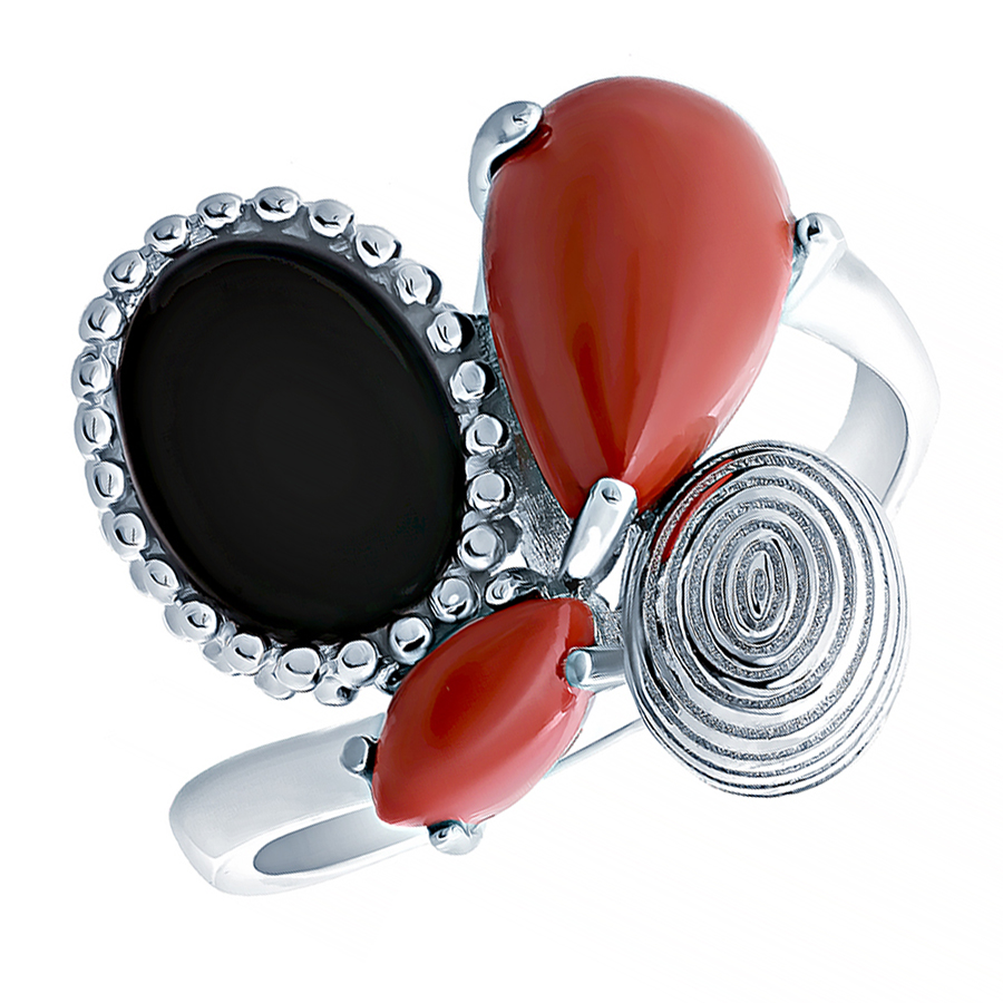 Кольцо из серебра мода натуральный кристалл оникс кольцо многоцветное кольцо агата