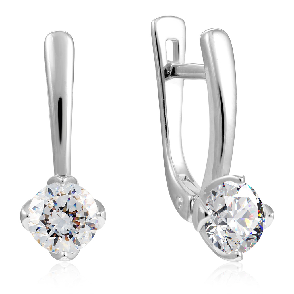 

Серьги с английским замком из золота 01С128528