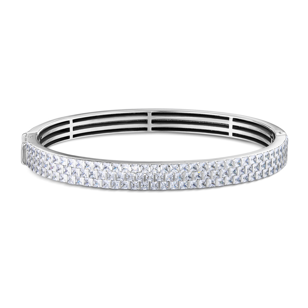 Браслет декоративный из серебра с фианитом 83611253170