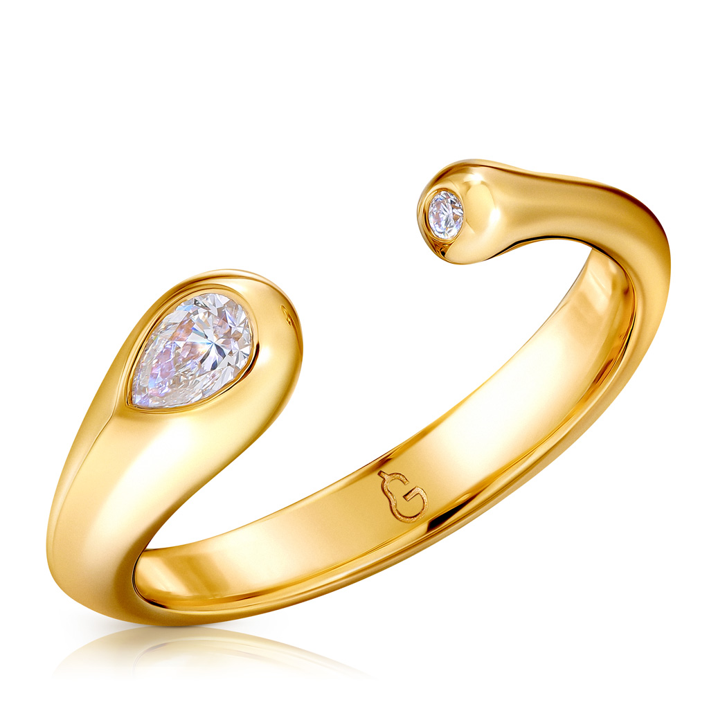 Кольцо из желтого золота с бриллиантами 45519303175