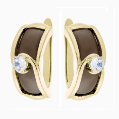 Серьги с английским замком TC-E01164-BR-L-W-X-X