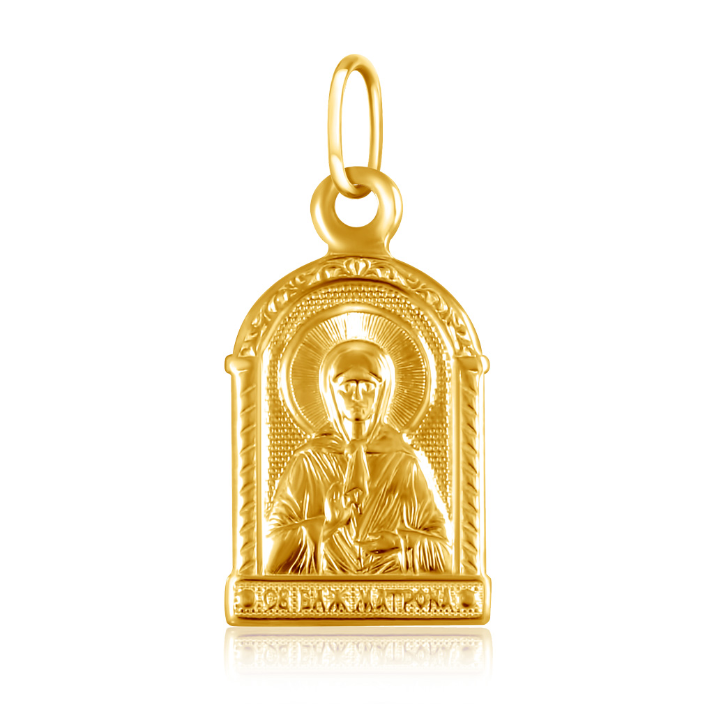 Подвеска иконка из золота Святая Матрона цена и фото