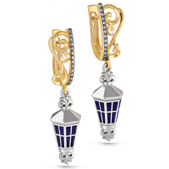 Серьги с английским замком 12-2993-1007