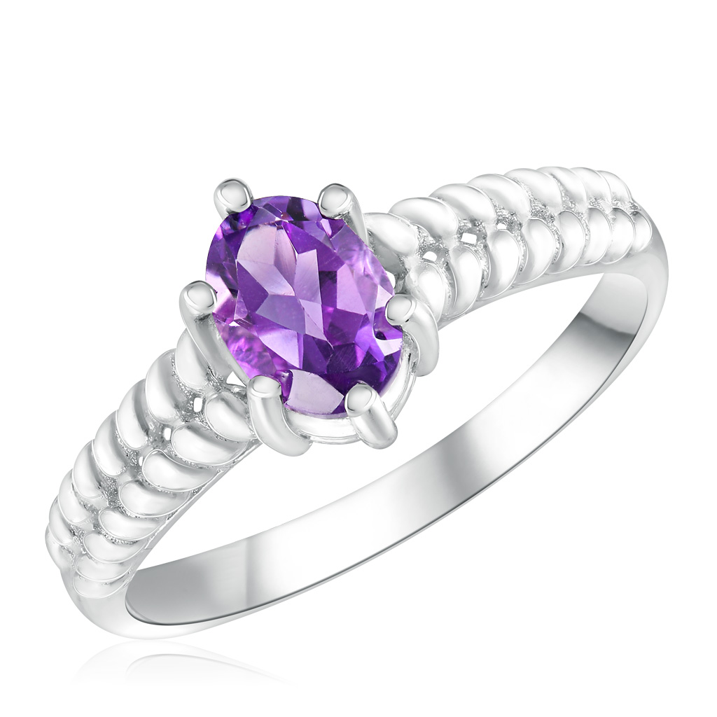 Серебряное кольцо с аметистом