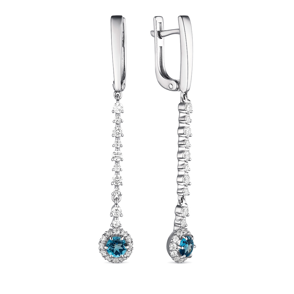 Серьги из серебра серьги женские из серебра balex jewellery 2429930084 раухтопаз топаз