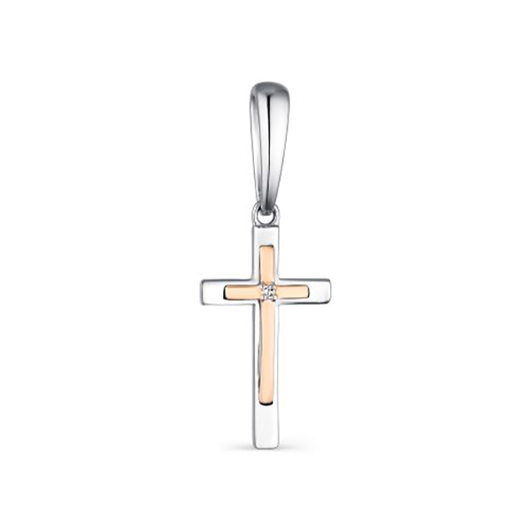 Крест из серебра 925 стерлингового серебра крест кулон инкрустирован синий кристалл бриллиант ожерелье невесты свадебные аксессуары