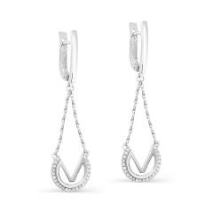Серьги с английским замком 12-11772-1089