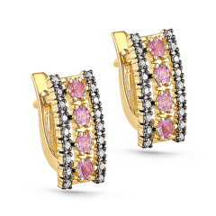 Серьги с английским замком 12-21026-1100