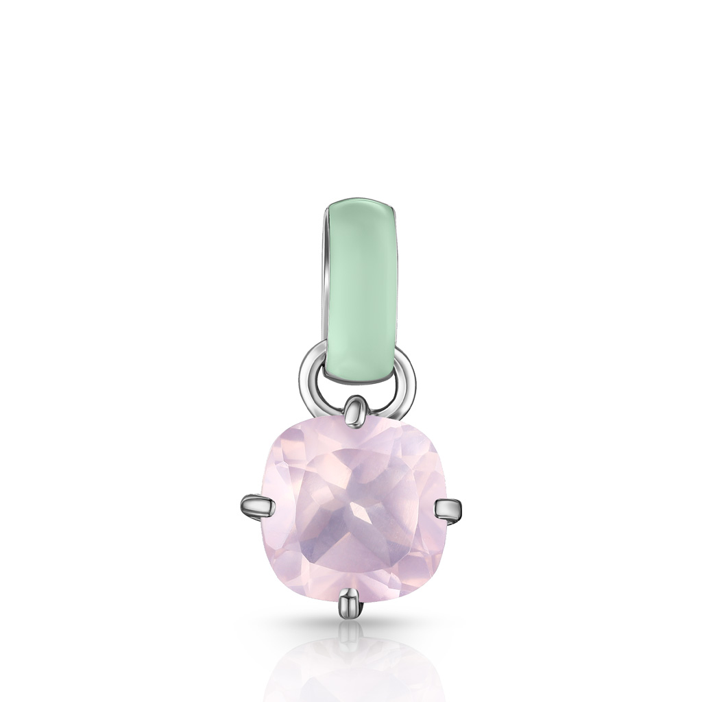 Подвеска из серебра с кварцем, эмалью 87614090000