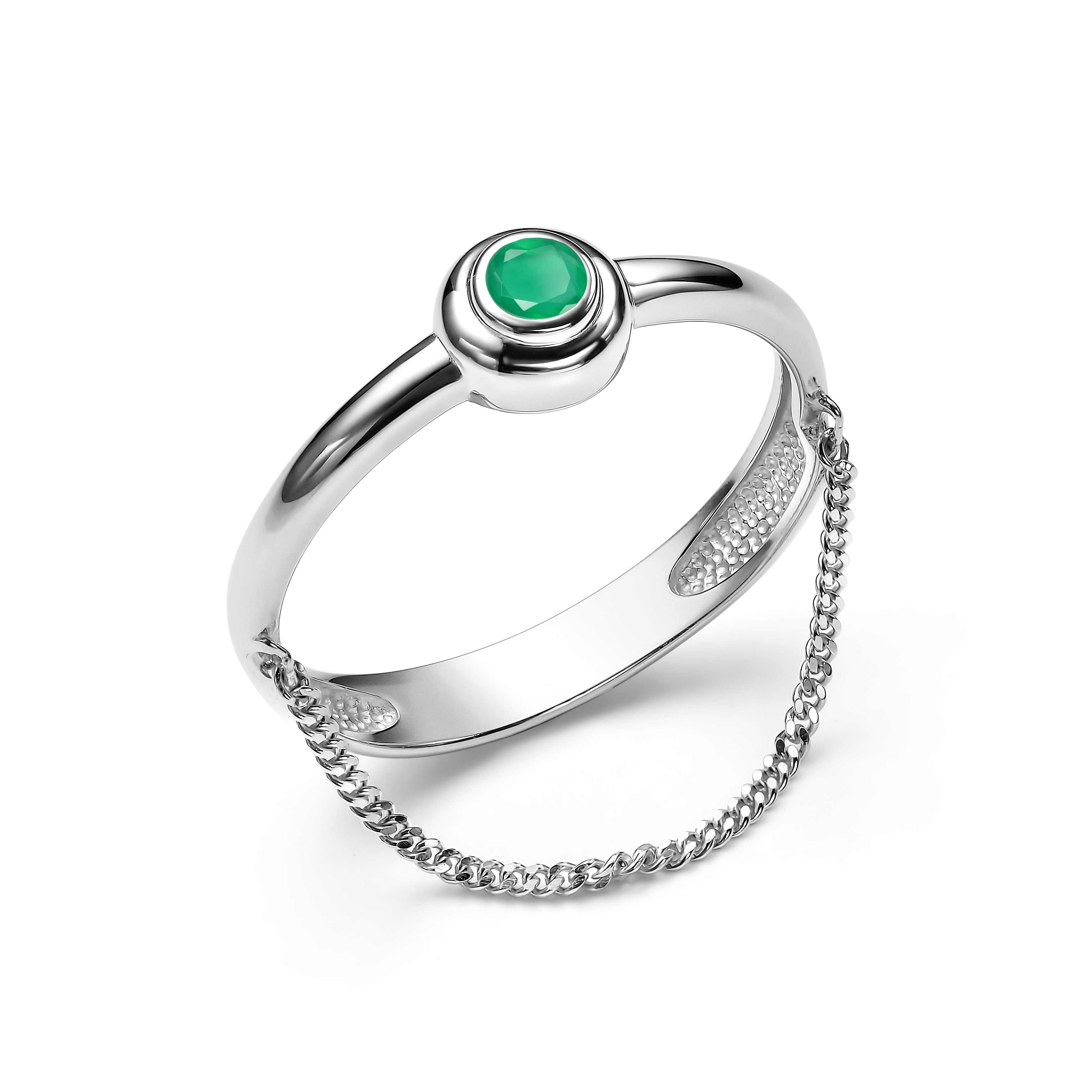 Кольцо из серебра брошь змея кольцо бело зелёный в золоте