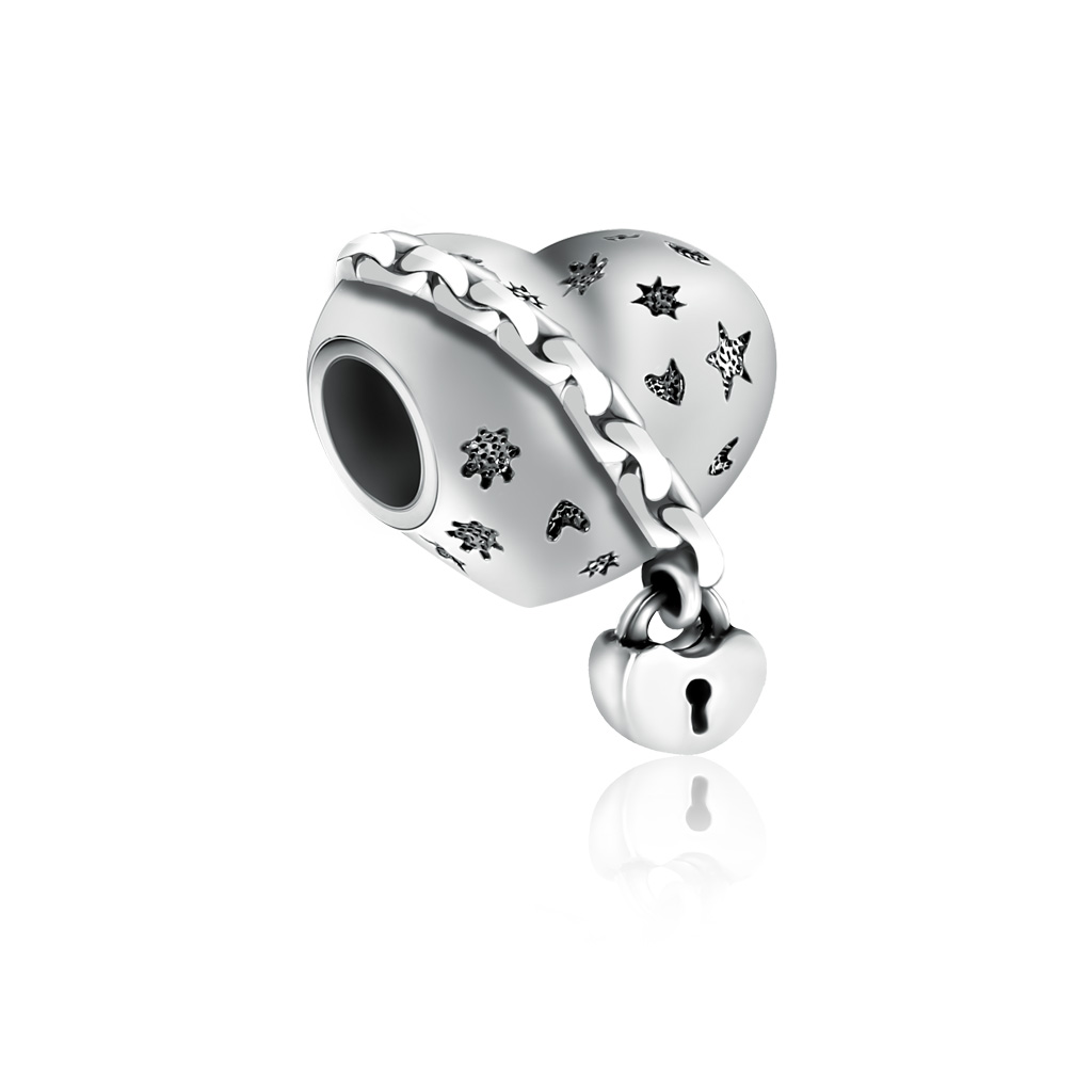 

Шарм сердце на замке из серебра 79010154000