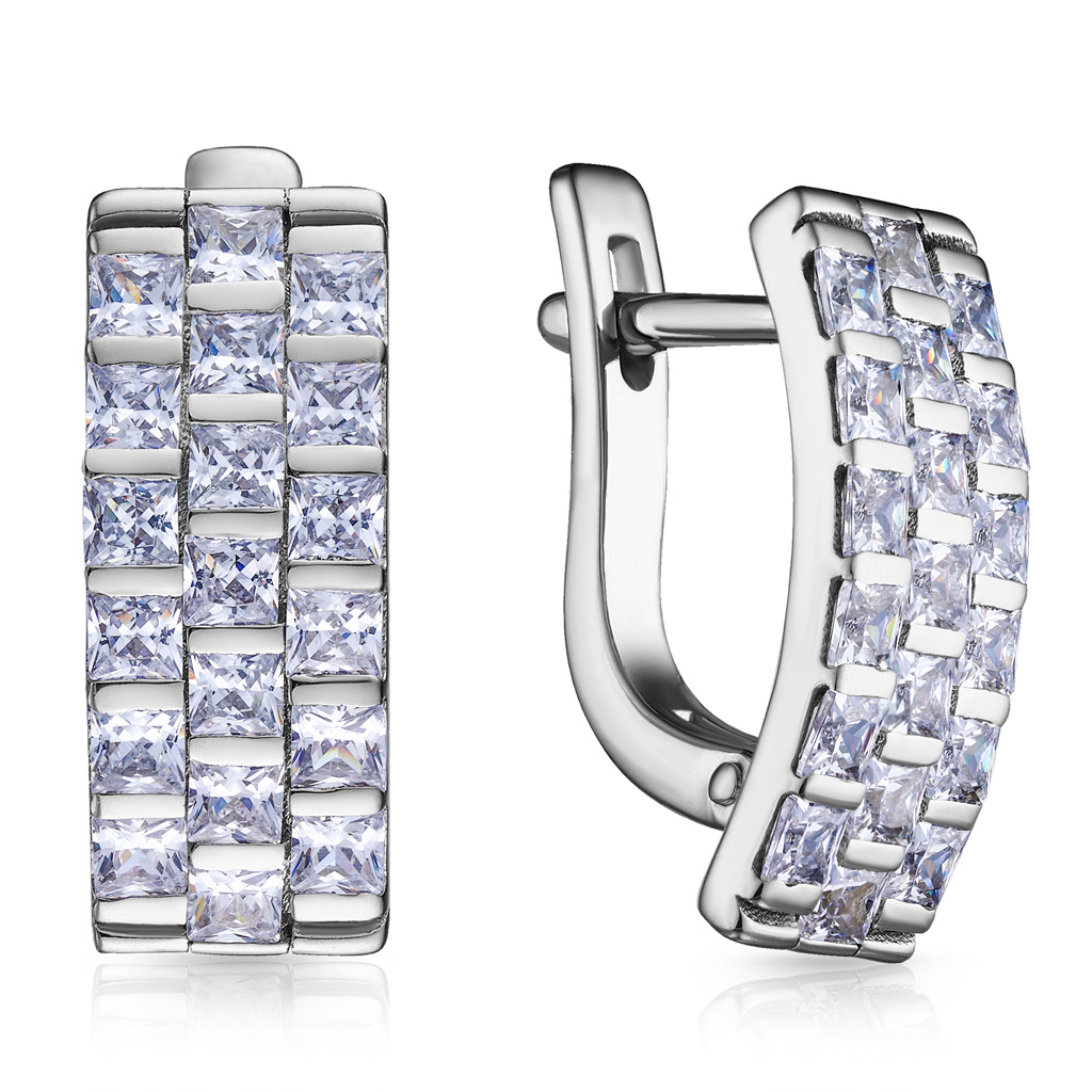 Серьги с английским замком из серебра 86611253000