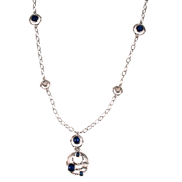 Колье из серебра женщины капля воды слеза ожерелье искусственный лунный камень цепочка вечеринка ювелирные изделия шарм подарок