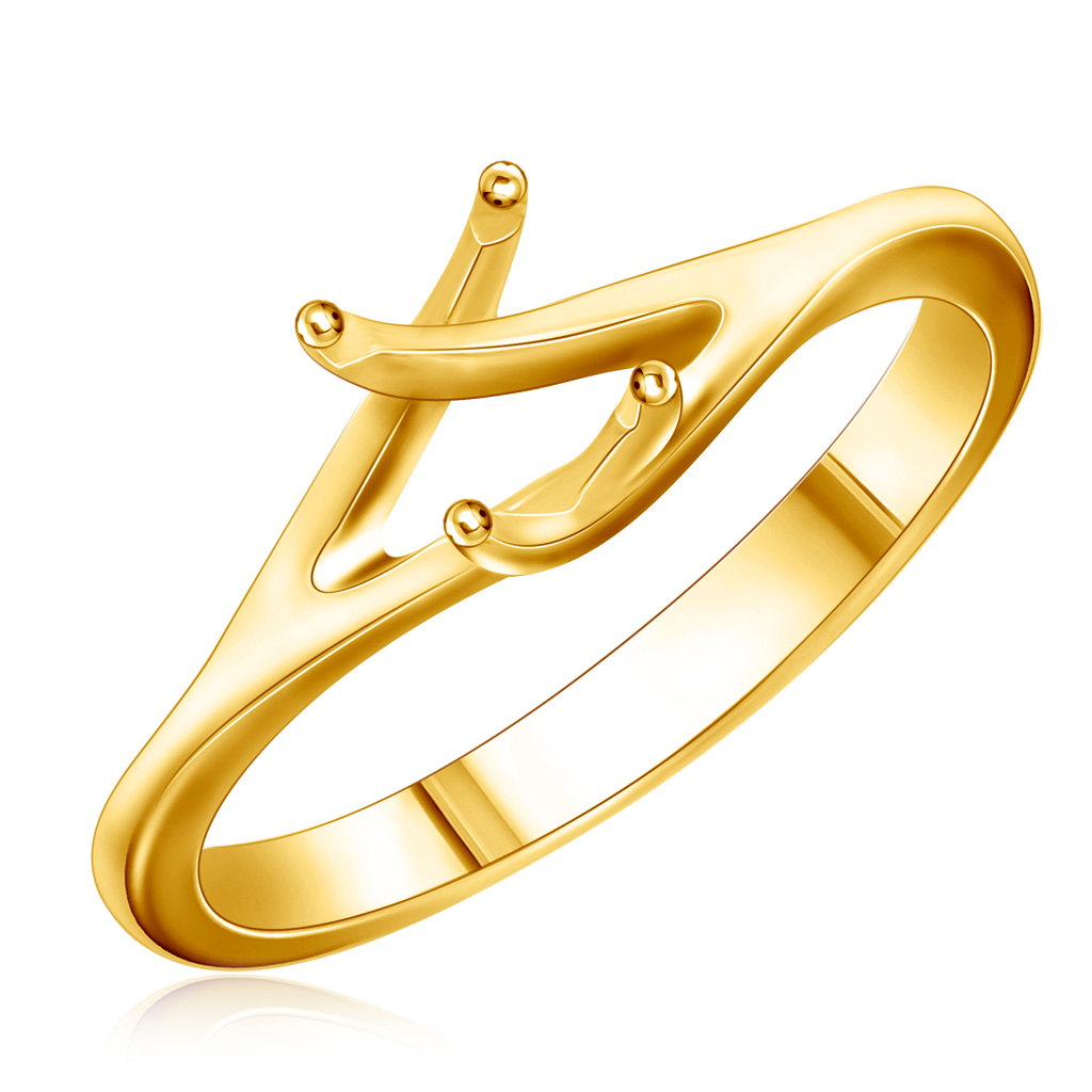 Оправа-кольцо из желтого золота кольцо из желтого золота р 17 sokolov 714681 гранат кварц раухтопаз