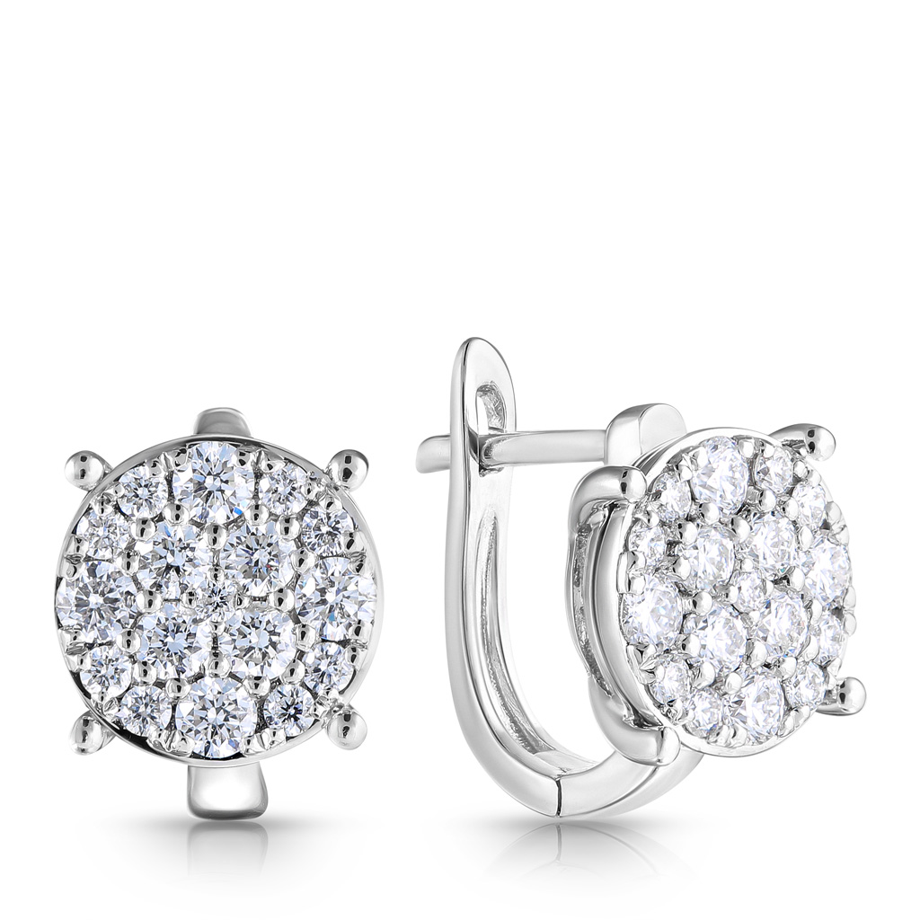 

Серьги с английским замком из золота SE043828DU-1