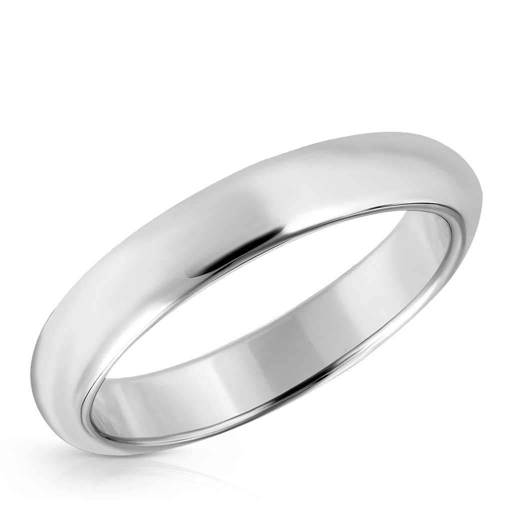 Гладкое обручальное кольцо из белого золота кольцо без вставок обручальное гладкое