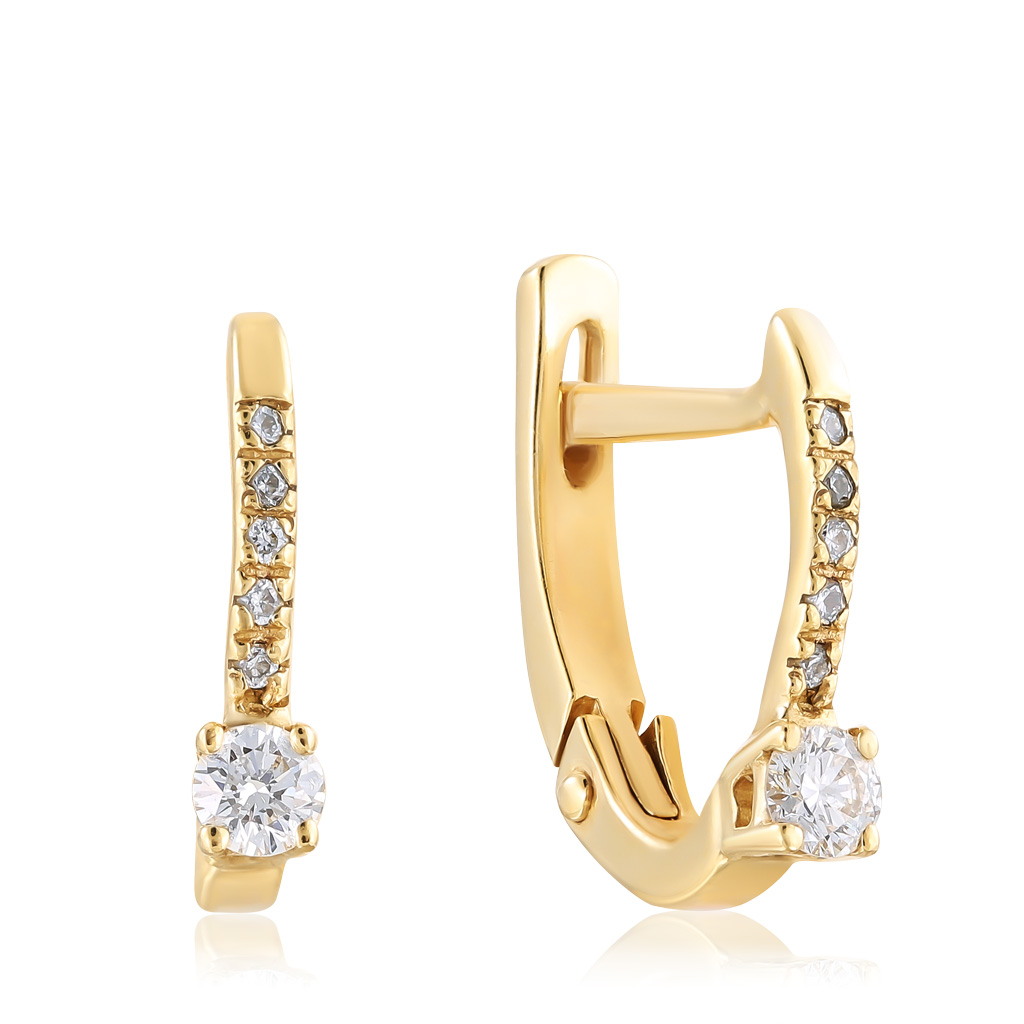 

Серьги с английским замком из золота BC-036