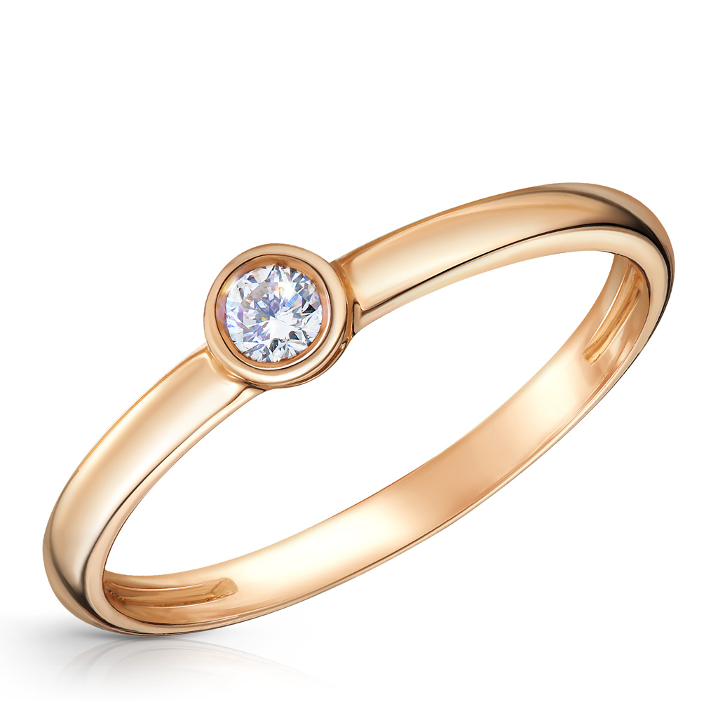 Кольцо помолвочное из золота кольцо помолвочное из серебра с бриллиантом р 18 sokolov 87010002