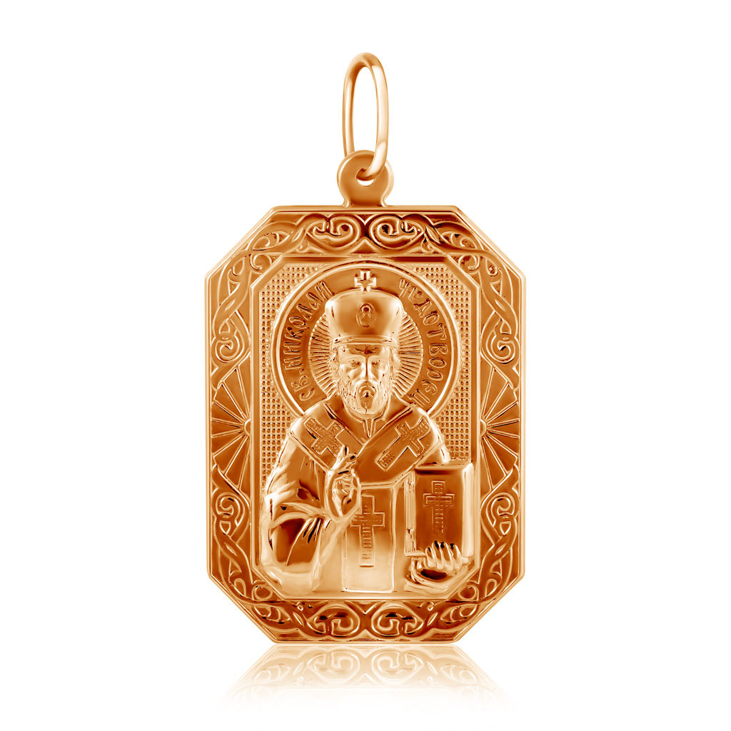 Иконка из золота Николай Чудотворец иконка святая матрона из золота