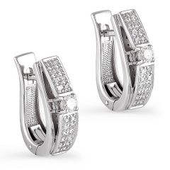 Серьги с английским замком 12-1773-1000