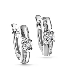 Серьги с английским замком 12-11254-1000