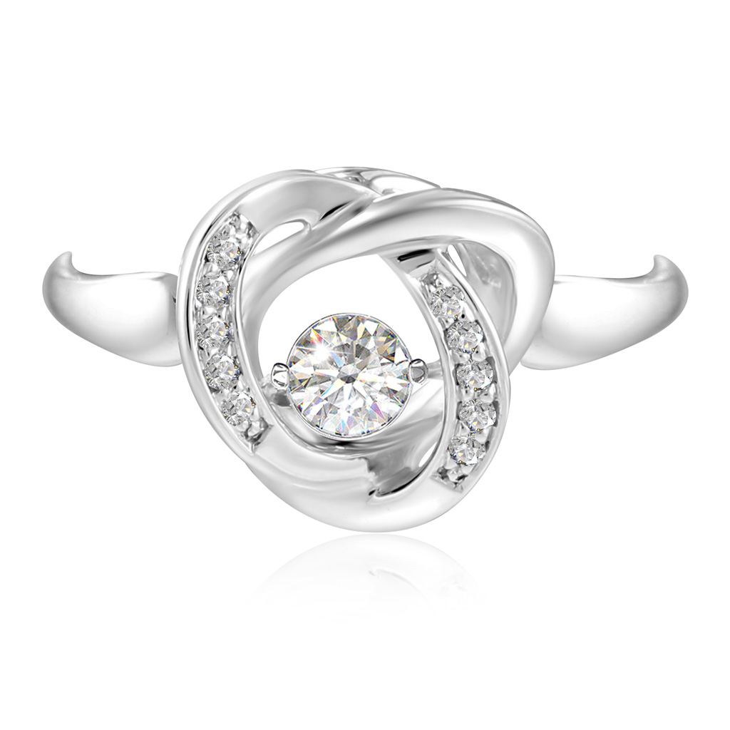 Кольцо из белого золота с бриллиантом