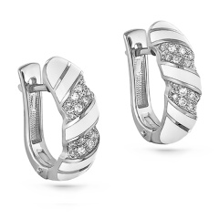 Серьги с английским замком 12-1590-1010
