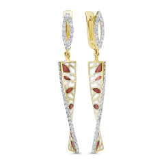 Серьги с английским замком 12-22108-1001