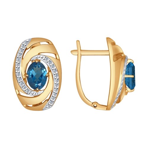 

Серьги с английским замком из золота 724671