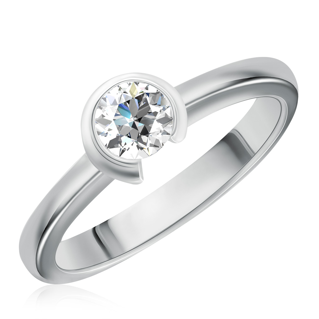 Кольцо из серебра кольцо фаланговое из серебра с фианитом р 18 джей ви r24018 w 001
