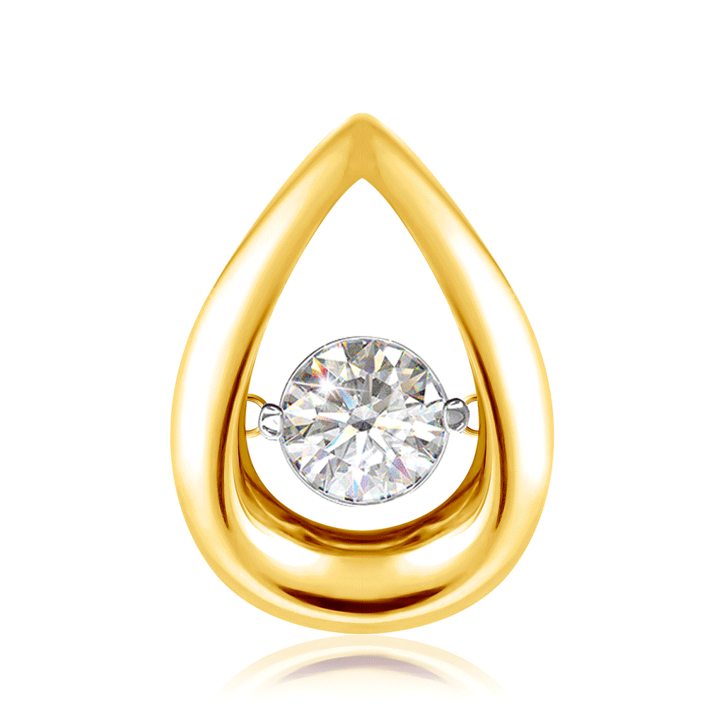 Подвеска из желтого золота с бриллиантом