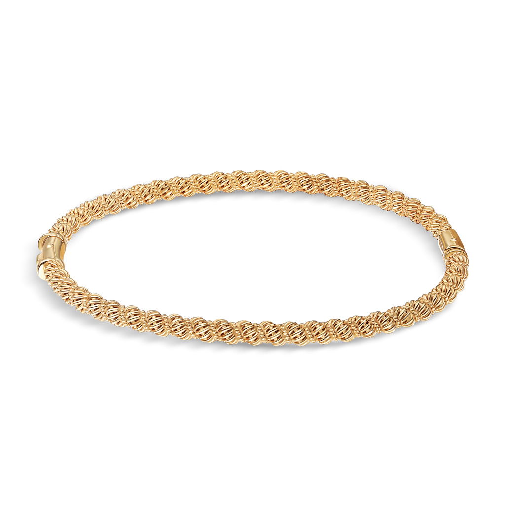 Браслет жесткий из серебра с позолотой Z3610055180