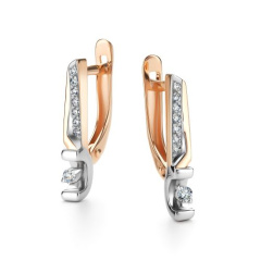Серьги с английским замком 26505-100