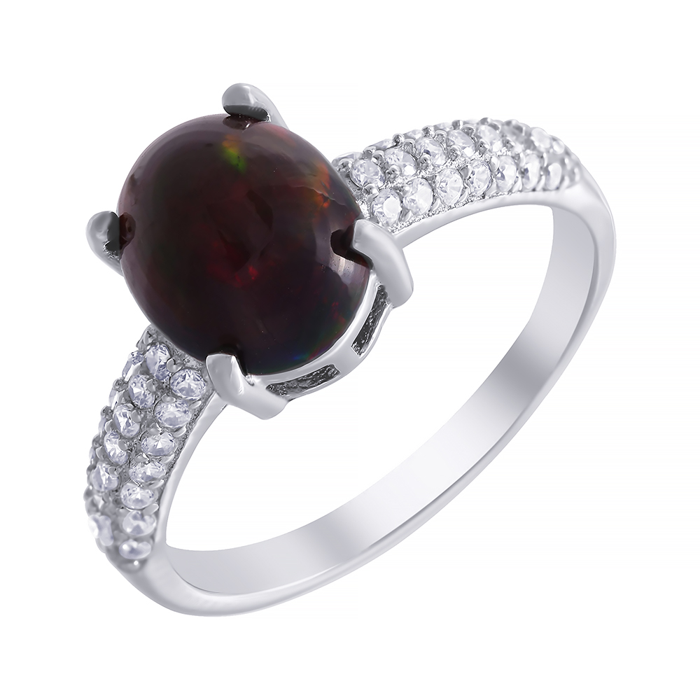 Кольцо из серебра опал кольцо мода женщины ювелирные изделия наполненная свадебная помолвка шесть когтей кольцо