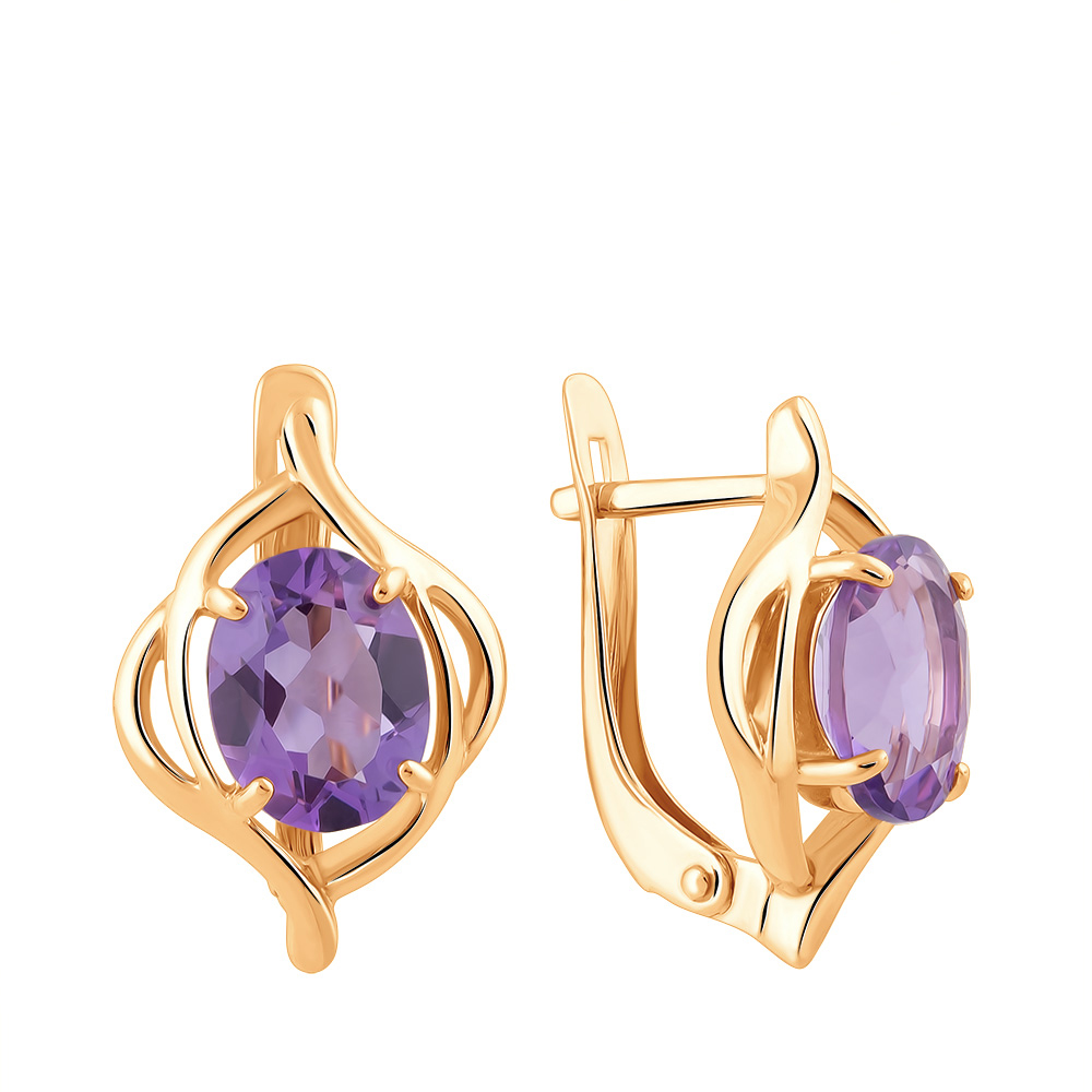 

Серьги с английским замком из золота