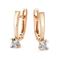 Серьги с английским замком 27049-100