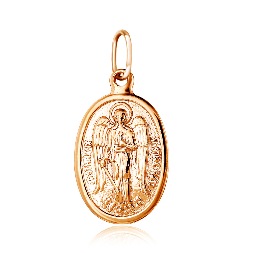 Подвеска иконка из золота Ангел-хранитель ангел соблазнитель