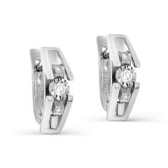 Серьги с английским замком 12-11466-1000