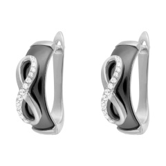 Серьги с английским замком TC-E00135-B-W-X-X-W
