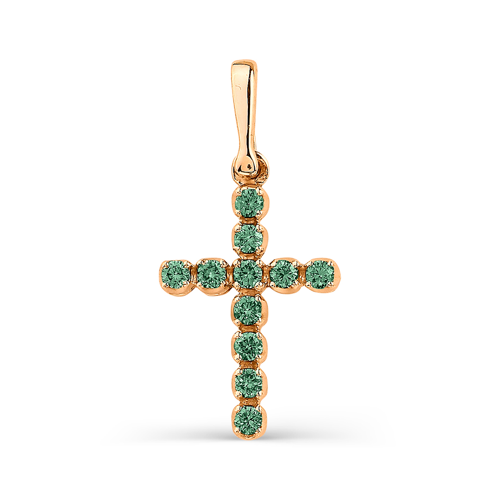 Крест декоративный из золота серьги из золота platina jewelry 02 5228 00 106 1111 бриллиант изумруд
