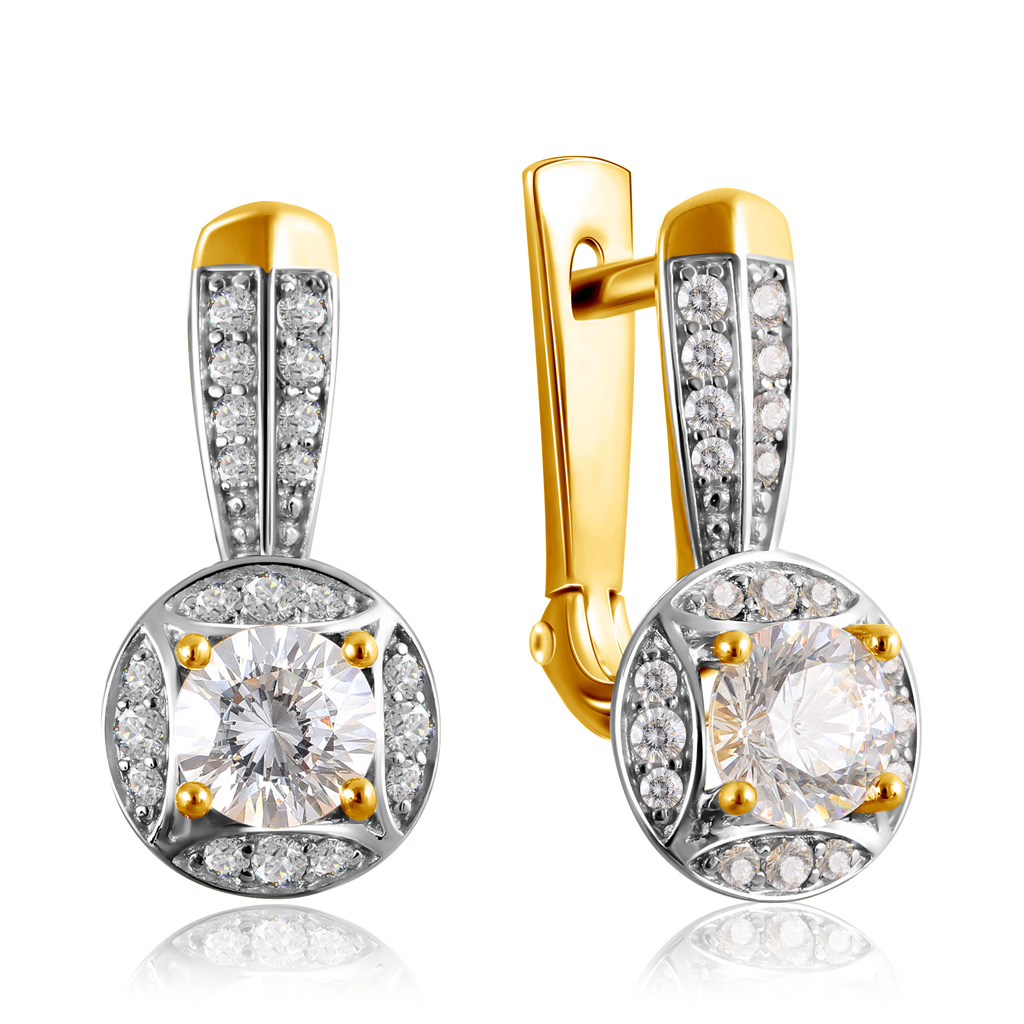 

Серьги с английским замком из золота 01С139301