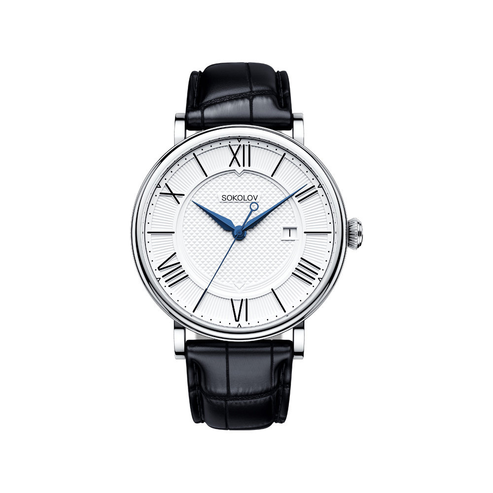 Часы мужские SOKOLOV из серебра casio классический спортивный хронограф сигнализация f 91w 3sdg f91w 3sdg мужские часы