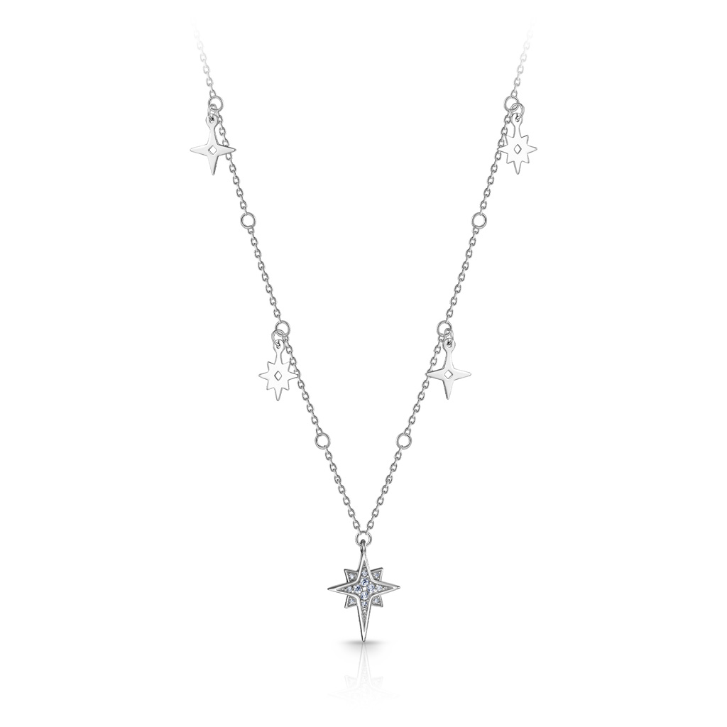 Колье из серебра с фианитом 84611241450