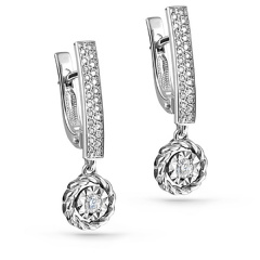 Серьги с английским замком 12-11185-1000