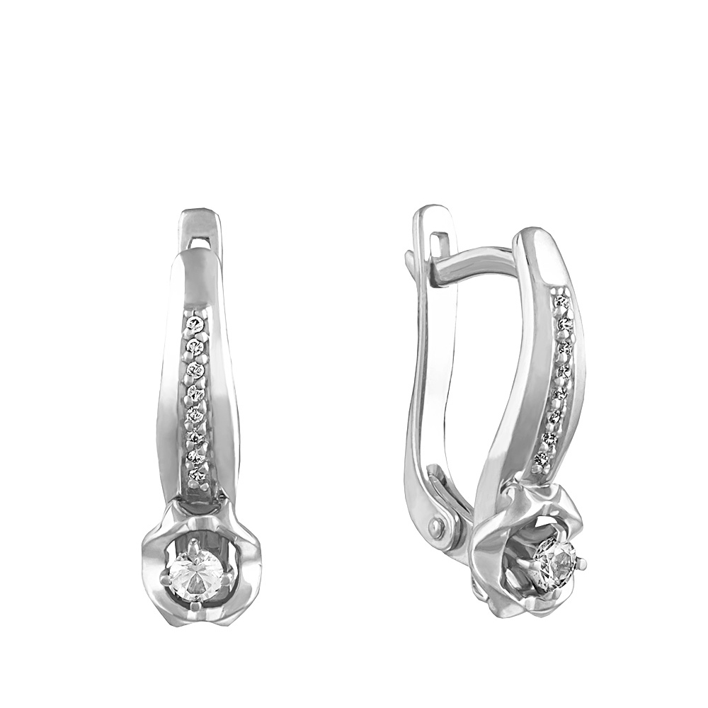 

Серьги с английским замком из серебра У21-0410-23-01