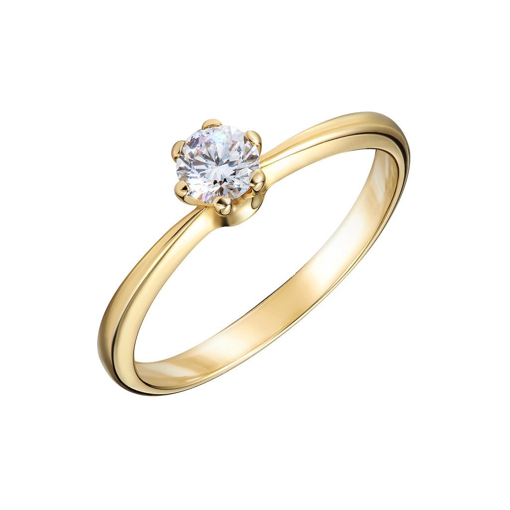 Кольцо помолвочное из золота с бриллиантом кольцо из белого золота с бриллиантом