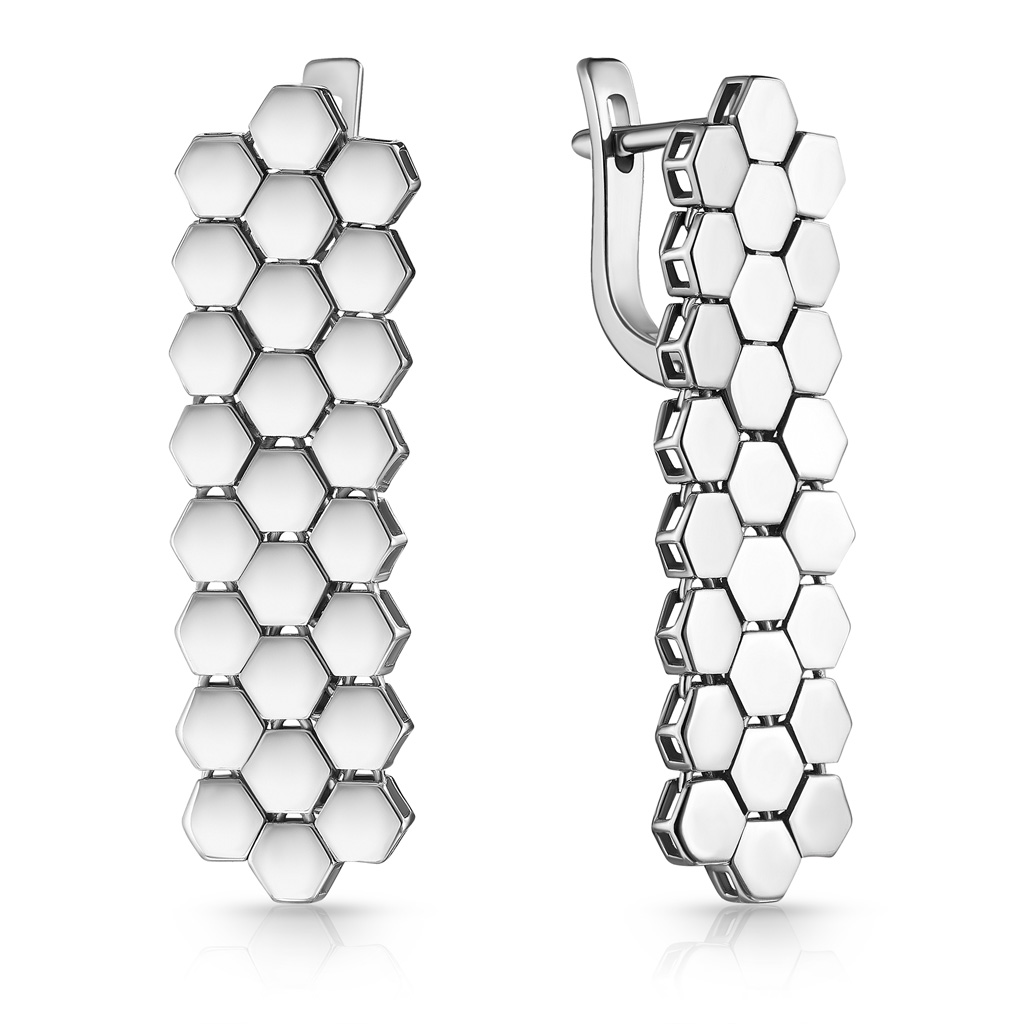 Серьги с английским замком из серебра 86610074000