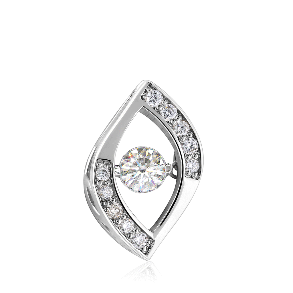 Подвеска из белого золота с бриллиантом